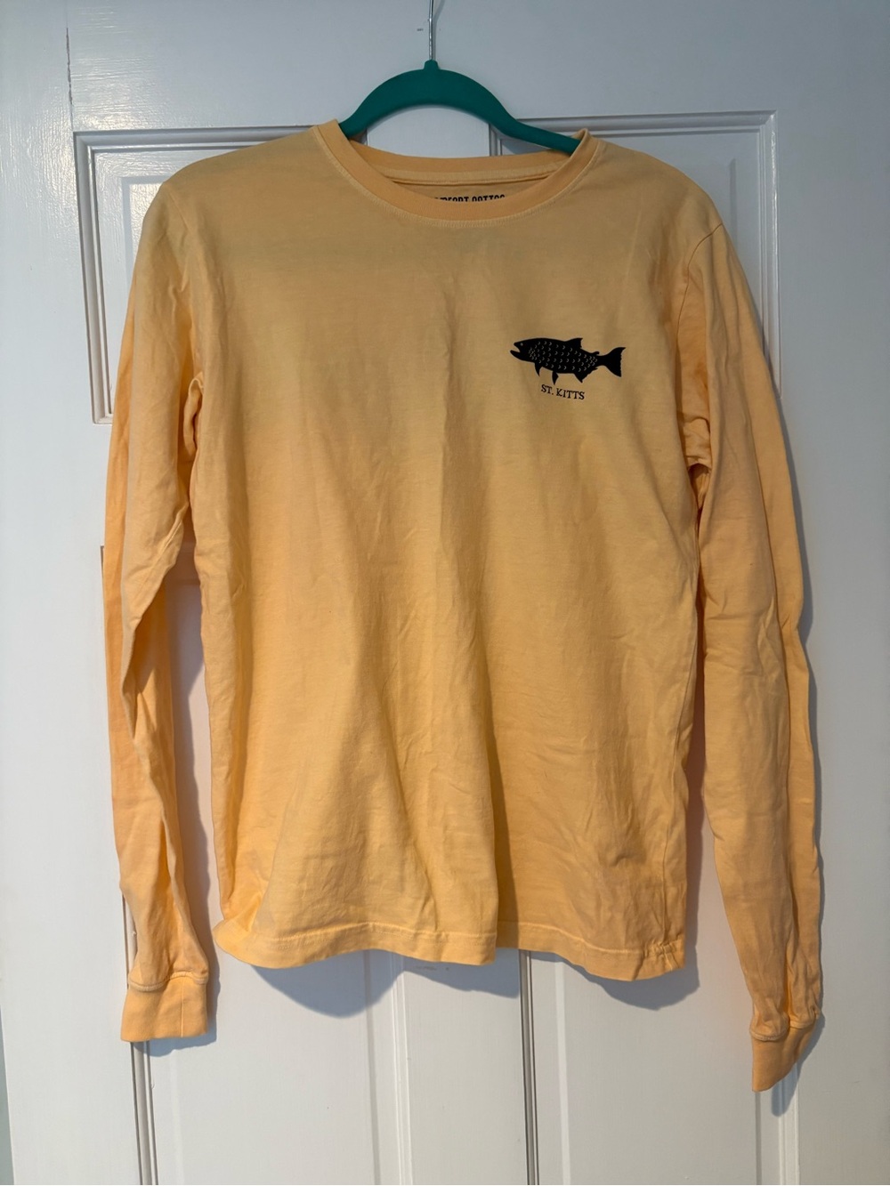 St Kitts Long-Sleeve Fish Graphic T-Shirt - Yellow